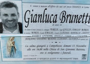CAMPOBASSO: OGGI L’ADDIO A GIANLUCA BRUNETTI
