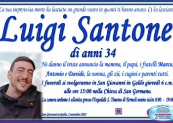 DOMANI L’ULTIMO SALUTO A LUIGI SANTONE