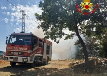 INCENDIO A FROSOLONE NEI PRESSI DI UNA STALLA: INTERVENGONO I VIGILI DEL FUOCO